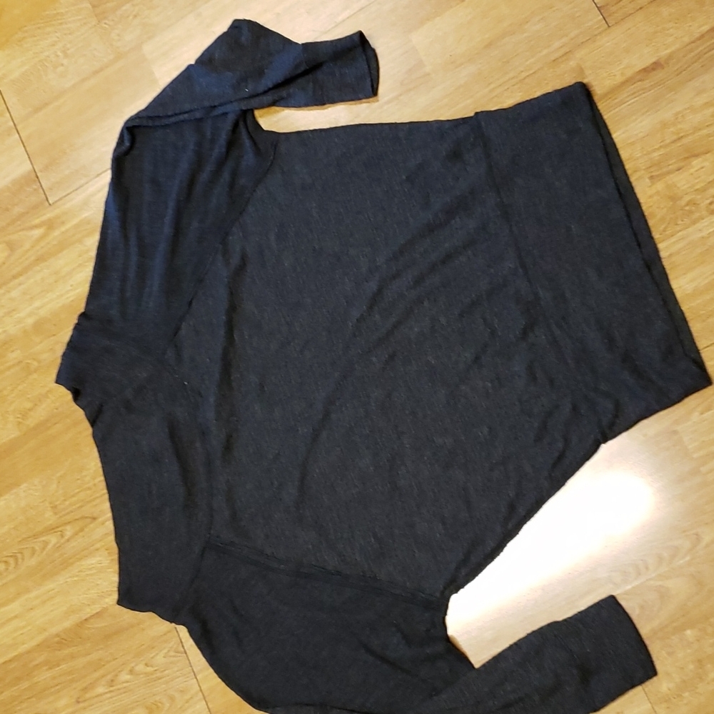 We the Free charcoal wide mock neck tunic size medium